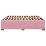 VidaXL Cadre de lit sans matelas rose 180x200 cm velours