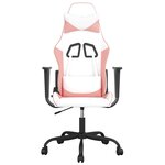 vidaXL Chaise de jeu Blanc et rose Similicuir