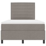 vidaXL Lit à ressorts avec tête de lit Taupe 120 x 190 cm tissu