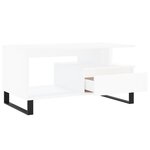 vidaXL Table basse Blanc 90x49x45 cm Bois d'ingénierie