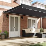 vidaXL Auvent Rétractable Anthracite 500 × 300 cm Polyester et métal