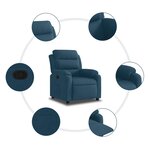 vidaXL Fauteuil inclinable bleu velours