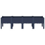 vidaXL Jardinière avec pieds bleu gris 160x40x42 cm PP