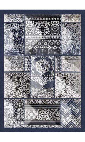 Tapis de salon CORDOUE 80 x 150 cm - Bleu