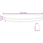 vidaXL Housse de Table Extérieure 122 x 122 x 10 cm Tissu oxford 420D