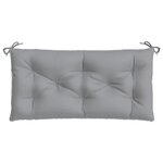 vidaXL Coussin de banc de jardin gris 110x50x7 cm tissu oxford