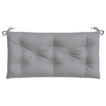 vidaXL Coussin de banc de jardin gris 110x50x7 cm tissu oxford