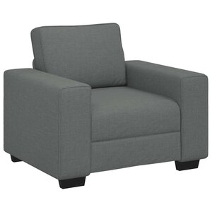 vidaXL Fauteuil gris foncé 60 cm tissu