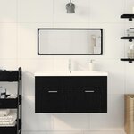 vidaXL Ensemble de mobilier de salle de bain 3 Pièces Chêne noir