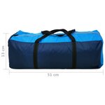 vidaXL Tente de camping 4 personnes bleu marine et bleu clair