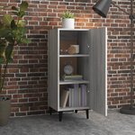 vidaXL Buffet Sonoma gris 34 5x34x90 cm Bois d'ingénierie