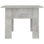 vidaXL Table basse gris béton 55x55x42 cm bois d'ingénierie