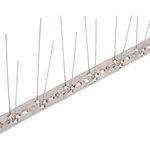 vidaXL Ensemble de 6 pointes à 2 rangées contre oiseaux Inox 3 m