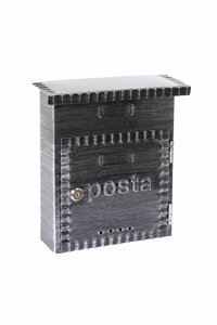 Boîte aux Lettres en Métal Rustica D-2201 Style Vintage Décoratif Noir