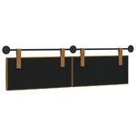 vidaXL Tête de lit suspendue Avec lumière LED Marron Velours