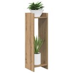 vidaXL Support de Plante 2 pièces Chêne artisanal 30 x 30 x 100 cm