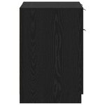 vidaXL Bureau avec porte Chêne noir 133 x 50 x 75 cm Bois d'ingénierie
