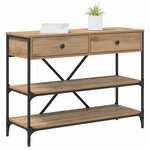 vidaXL Table console avec tiroir Marron 100 x 34 5 x 75 cm bois