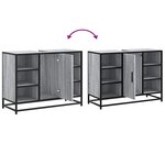 vidaXL Armoire lavabo de salle de bain sonoma gris bois d'ingénierie