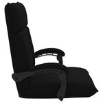 vidaXL Fauteuil de sol ajustable Noir Tissu