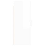 vidaXL Armoire murale blanc brillant 34 5x34x90 cm