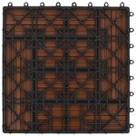 vidaXL Carreaux de terrasse 30x30 cm 11 Pièces Marron WPC 1 m2