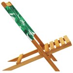 vidaXL Chaises de jardin pliantes lot de 8 vert tissu et bois massif