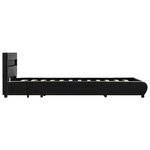 vidaXL Cadre de lit avec LED Noir Similicuir 100 x 200 cm