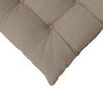 vidaXL Coussins de siège 4 Pièces Taupe 40 x 40 x 6 cm Microfibre