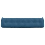 vidaXL Coussin de Dos Bleu 200 x 24 x 50 cm Velours