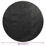 vidaXL Couverture de piscine Noir 300 cm PE