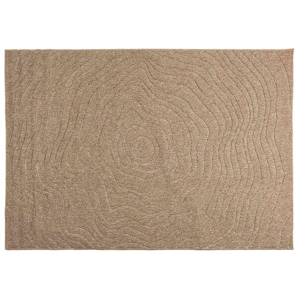 vidaXL Tapis de surface Moiré HUARTE Naturel 170 x 120 cm Polyester