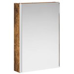 vidaXL Armoire Miroir de Salle de Bain Chêne fumé 43 x 11 5 x 60 5 cm
