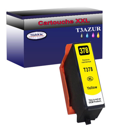 Cartouche Compatible pour Epson T3794 / T3784 (378XL) Jaune - T3AZUR