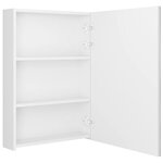 vidaXL Armoire de salle de bain à miroir LED Blanc brillant 50x13x70cm