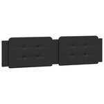 vidaXL Lit avec matelas noir 160x200 cm similicuir