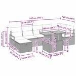 vidaXL Ensemble de canapé de jardin 8 Pièces Noir polyrotin