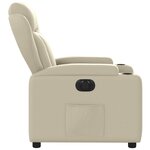 vidaXL Fauteuil inclinable électrique Crème Similicuir
