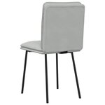 vidaXL Chaises à manger lot de 4 Gris clair Velours