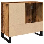 vidaXL Armoire de lavabo de salle de bain vieux bois 65x33x60 cm