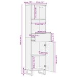 vidaXL Armoire de salle de bain Chêne artisanal 38 x 33 x 160 cm