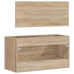 vidaXL Armoire de bain avec miroir chêne sonoma bois d'ingénierie