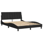 vidaXL Cadre de lit sans matelas Hanko noir 140x190 cm velours
