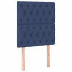 vidaXL Sommier à lattes de lit avec matelas Bleu 80x200 cm Tissu