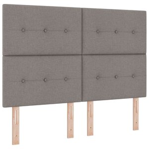vidaXL Tête de lit avec tête de lit Taupe 144 cm Cuir synthétique