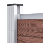 vidaXL Clôture de jardin WPC 1737x186 cm Marron
