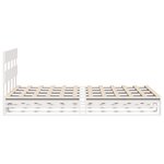 vidaXL Cadre de lit sans matelas blanc 140x190 cm bois de pin massif
