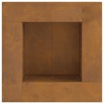 vidaXL Braise Marron 60 x 60 x 30 cm Acier résistant aux intempéries