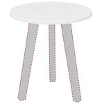 vidaXL Plateau de table Blanc brillant 40 x 40 x 1 5 cm
