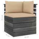 Vidaxl salon palette de jardin 7 pièces avec coussins bois de pin massif